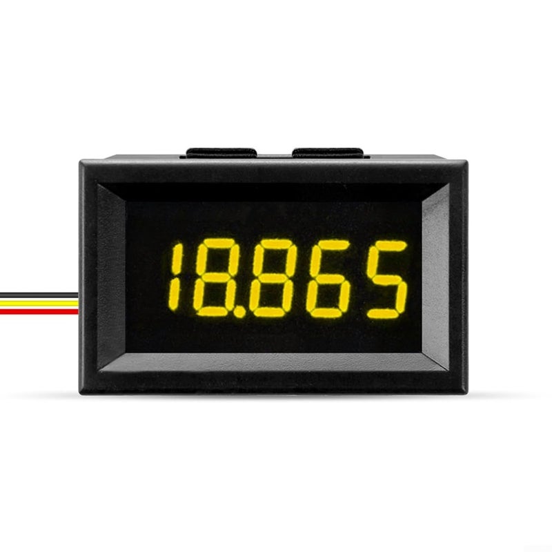 فولتميتر رقمي أحمر DC 0-33V شاشة LED بخمسة أرقام لقياس الجهد إلكترونيات السيارات والهواة - Image 4